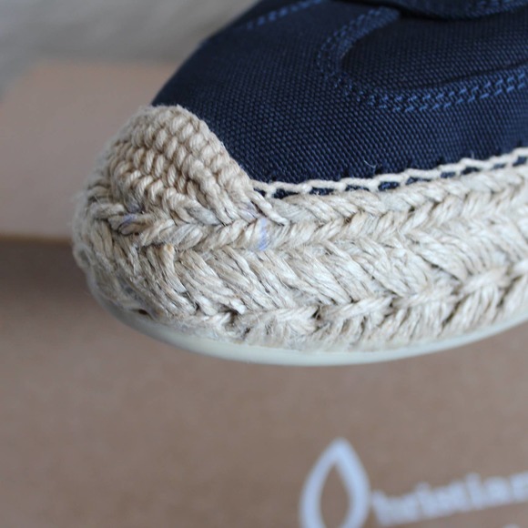 Christian Louboutin Espasneak Navy Canvas Low-Top Espadrille Sneakers - Picture 10 of 16